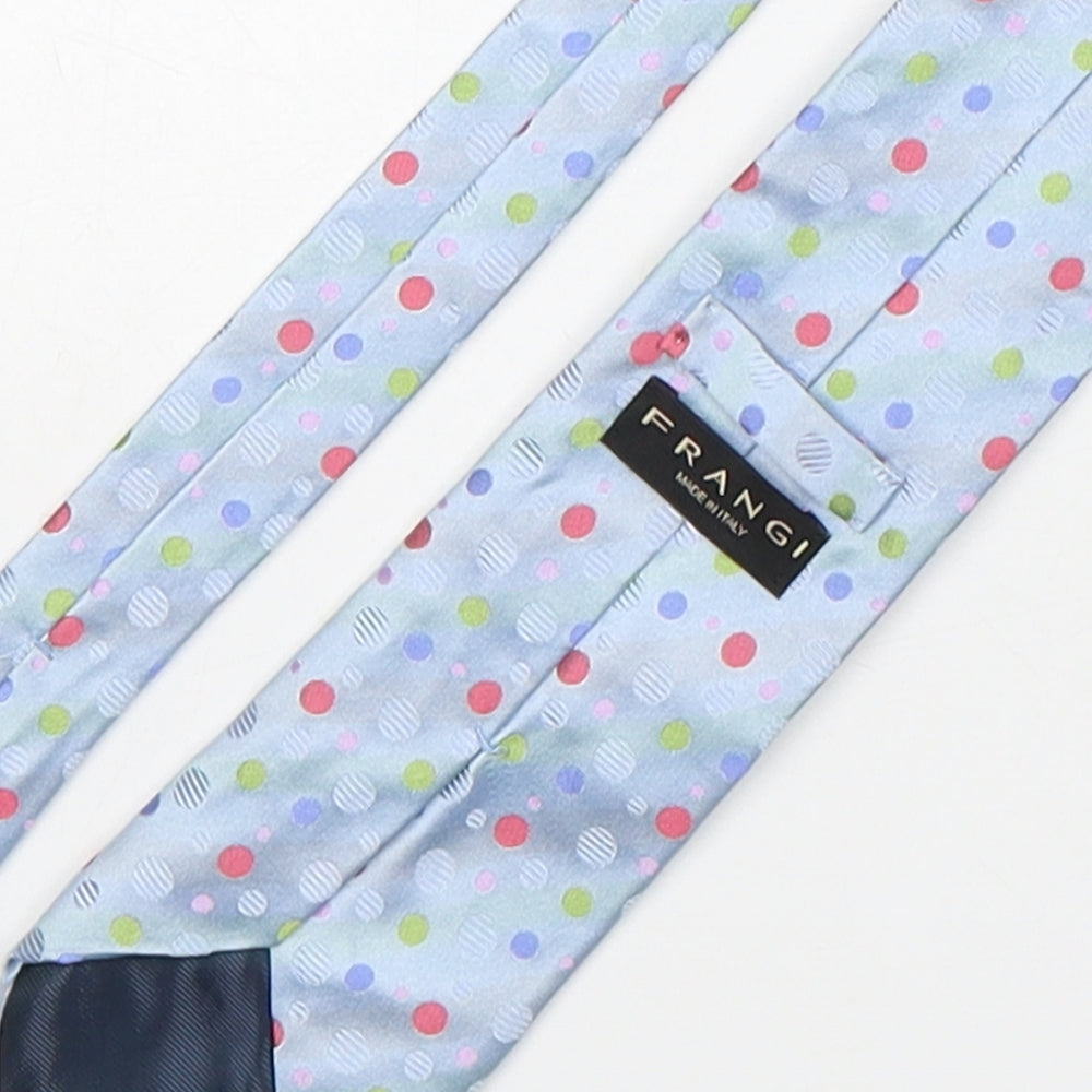 Frangi Mens Multicoloured Polka Dot Silk Pointed Tie One Size