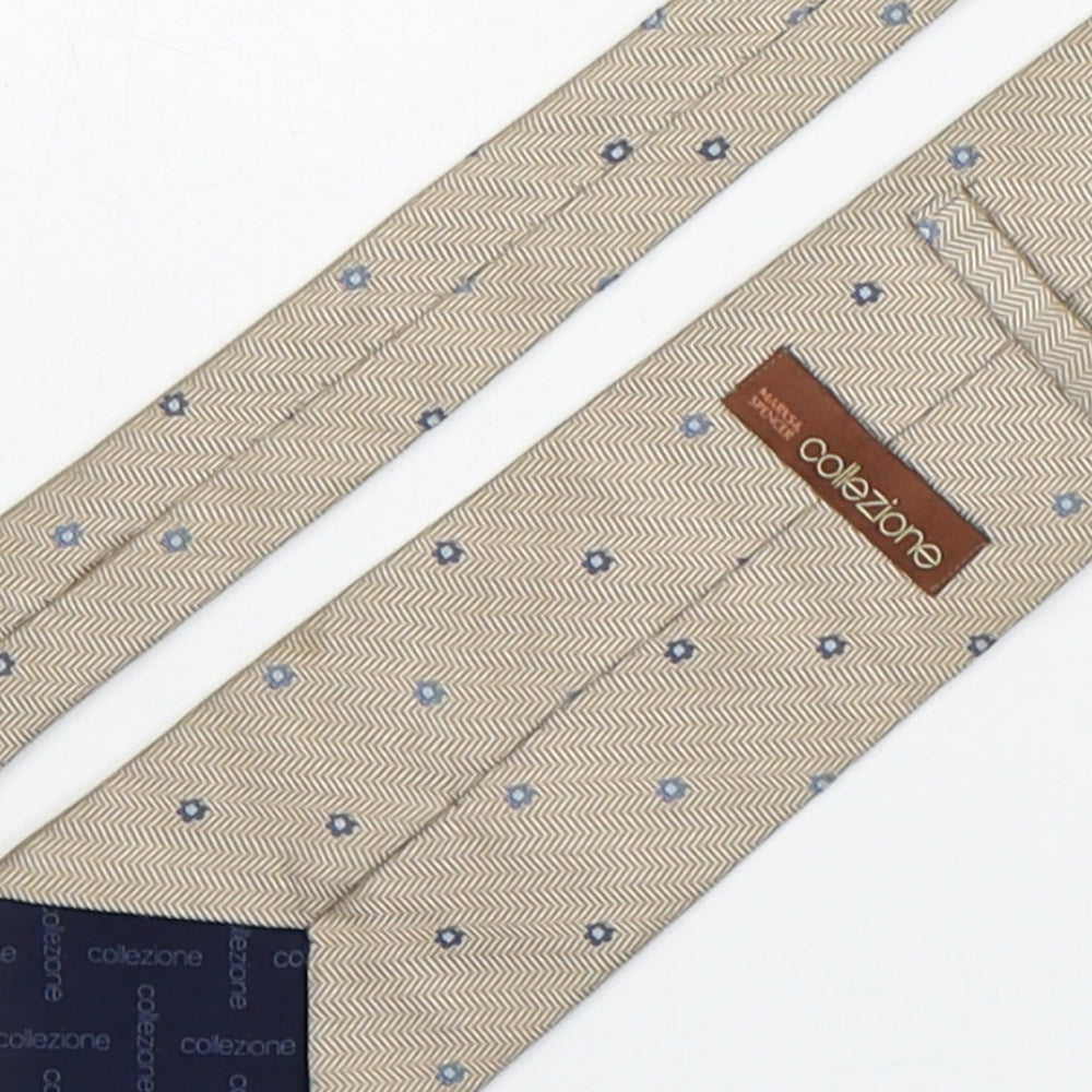 Marks & Spencer Mens Bronze Floral Silk Pointed Tie One Size