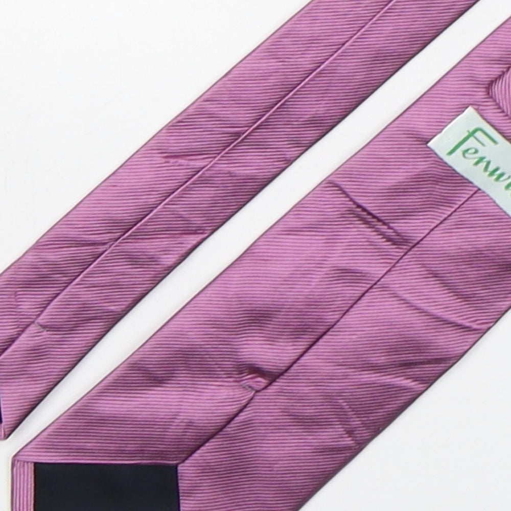 Fenwick Mens Purple Silk Pointed Tie One Size