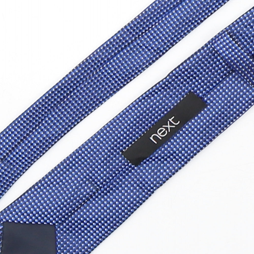 Next Mens Blue Geometric Polyester Pointed Tie One Size