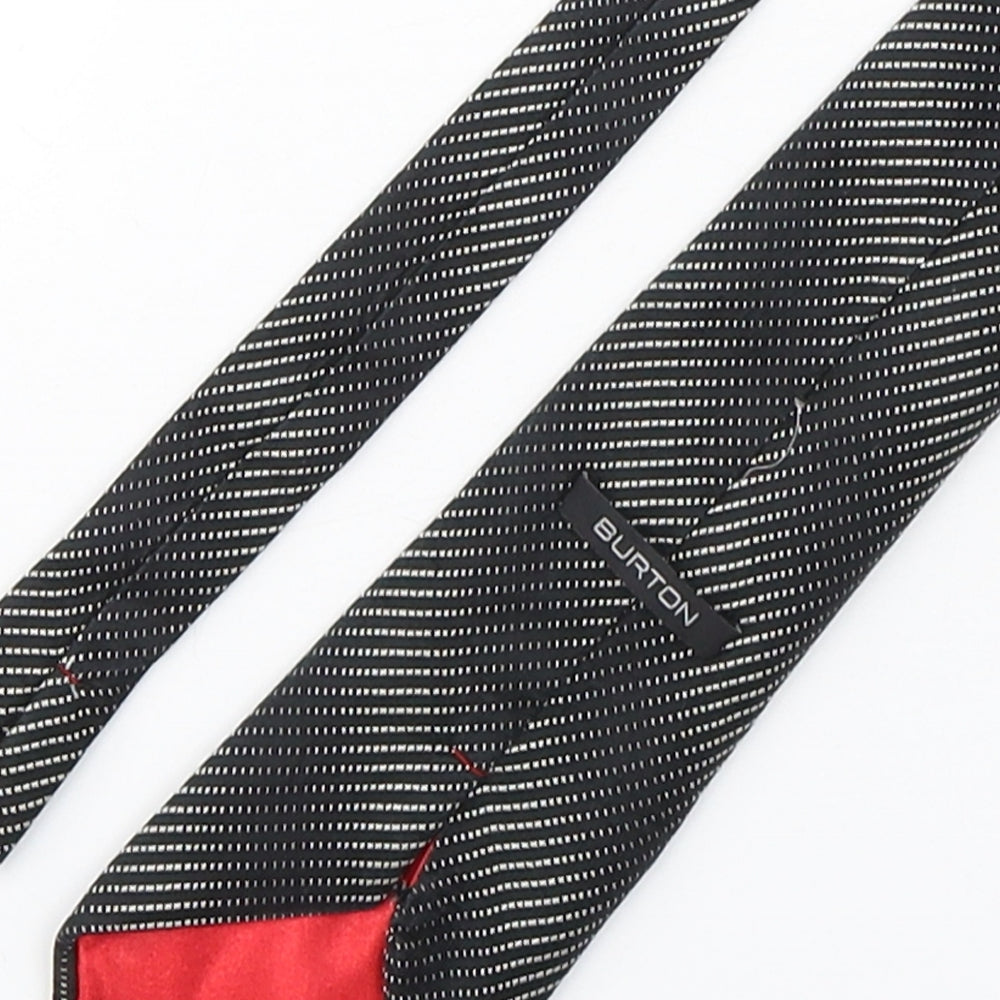 Burton Mens Multicoloured Striped Silk Pointed Tie One Size