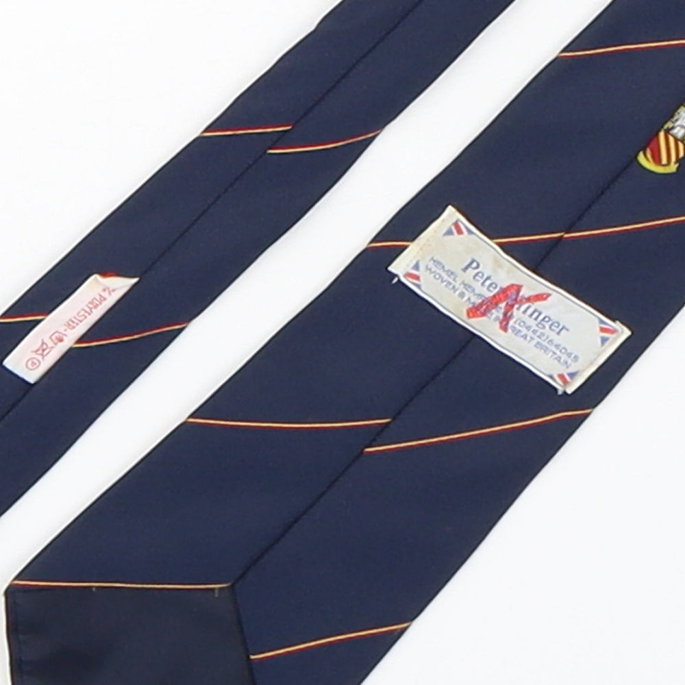 Peter Klinger Mens Multicoloured Striped Polyester Pointed Tie One Size