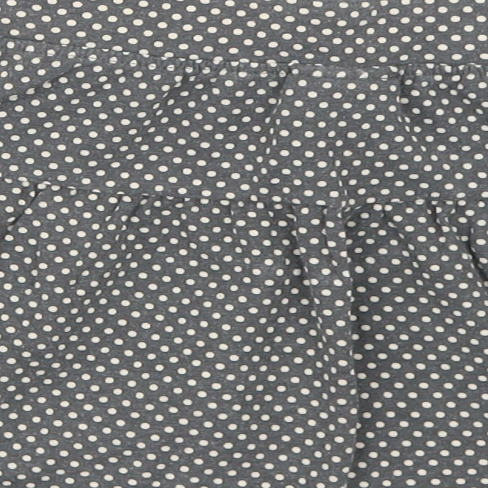 Coccodrillo Girls Grey Polka Dot Cotton Flare Skirt Size 3 Years Regular