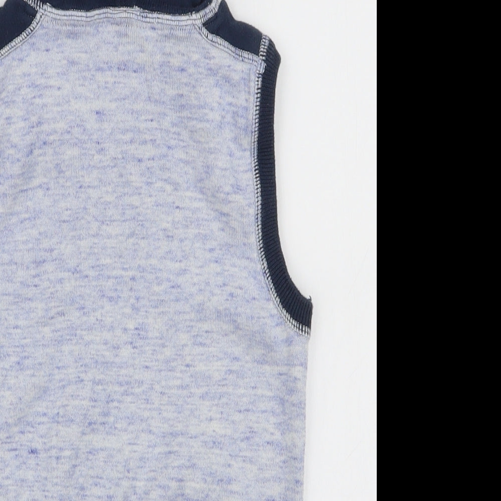 Next Boys Blue High Neck 100% Cotton Pullover Jumper Size 4-5 Years Pullover