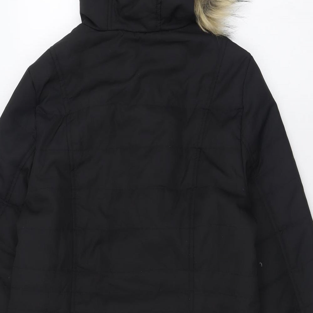 Centigrade Womens Black Parka Coat Size XS Zip