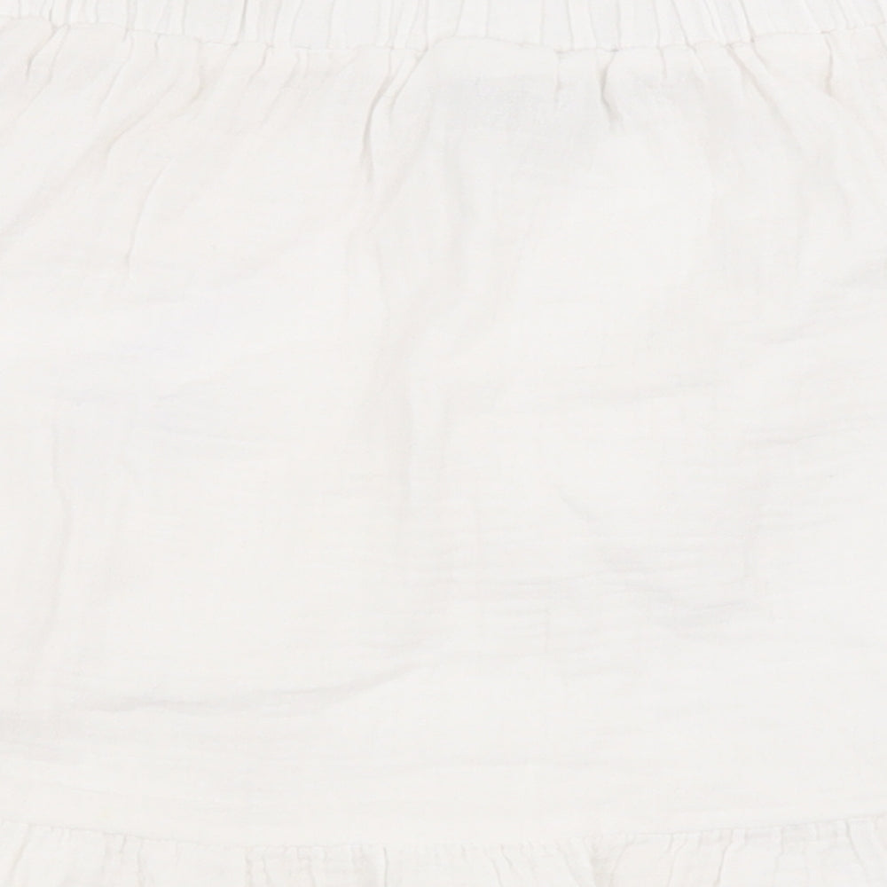 Primark Girls White Cotton A-Line Skirt Size 11-12 Years Regular