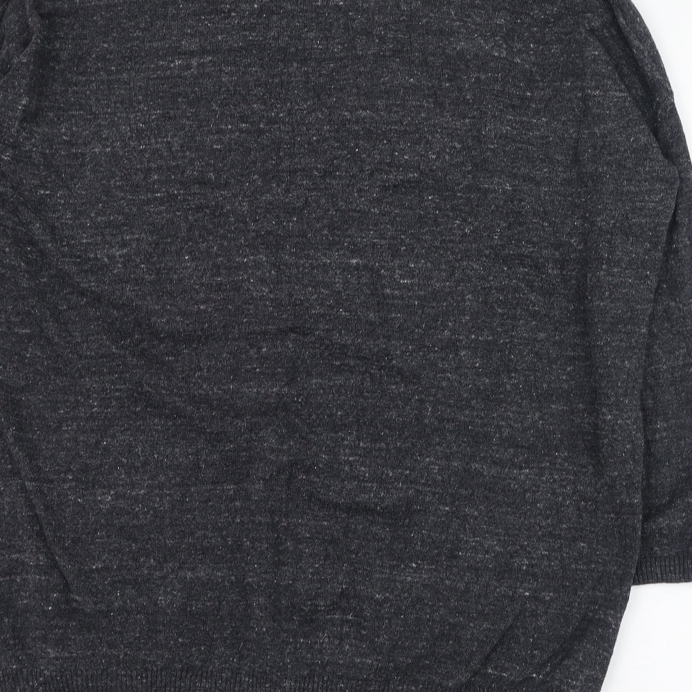 Atmosphere Womens Grey Square Neck Cotton Cardigan Jumper Size 12