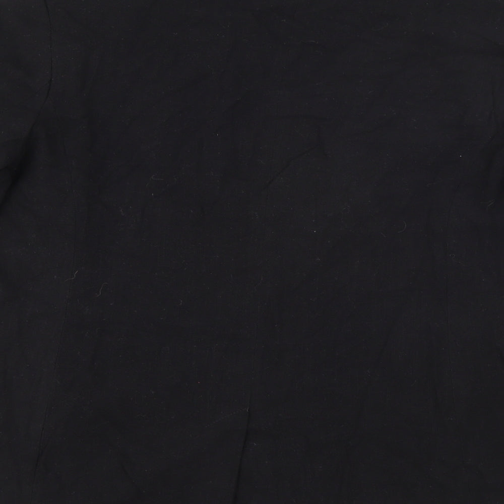 Papaya Womens Black Polyester Jacket Blazer Size 10