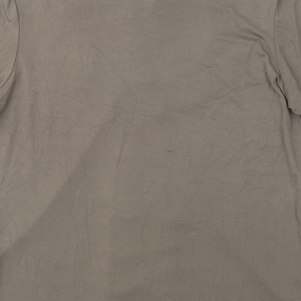 Gabriella Vicenza Womens Green Polyester Basic Blouse Size 10 Collared