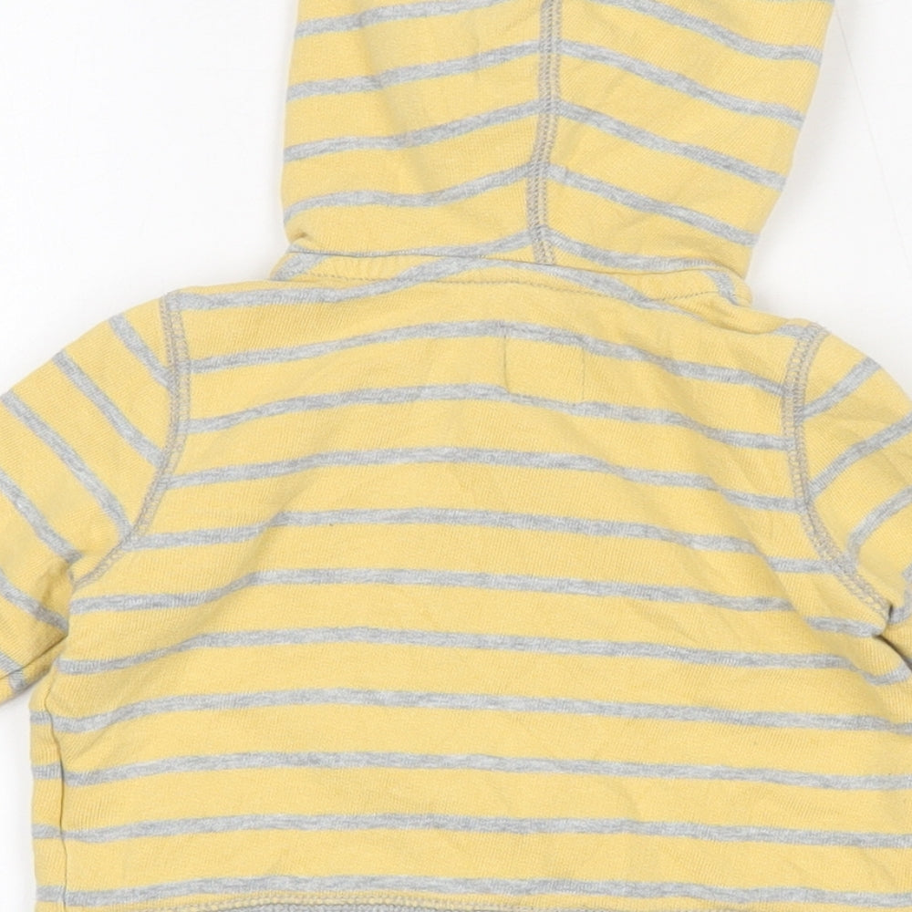 Gap Baby Yellow Striped 100% Cotton Full Zip Jumper Size 3-6 Months Zip