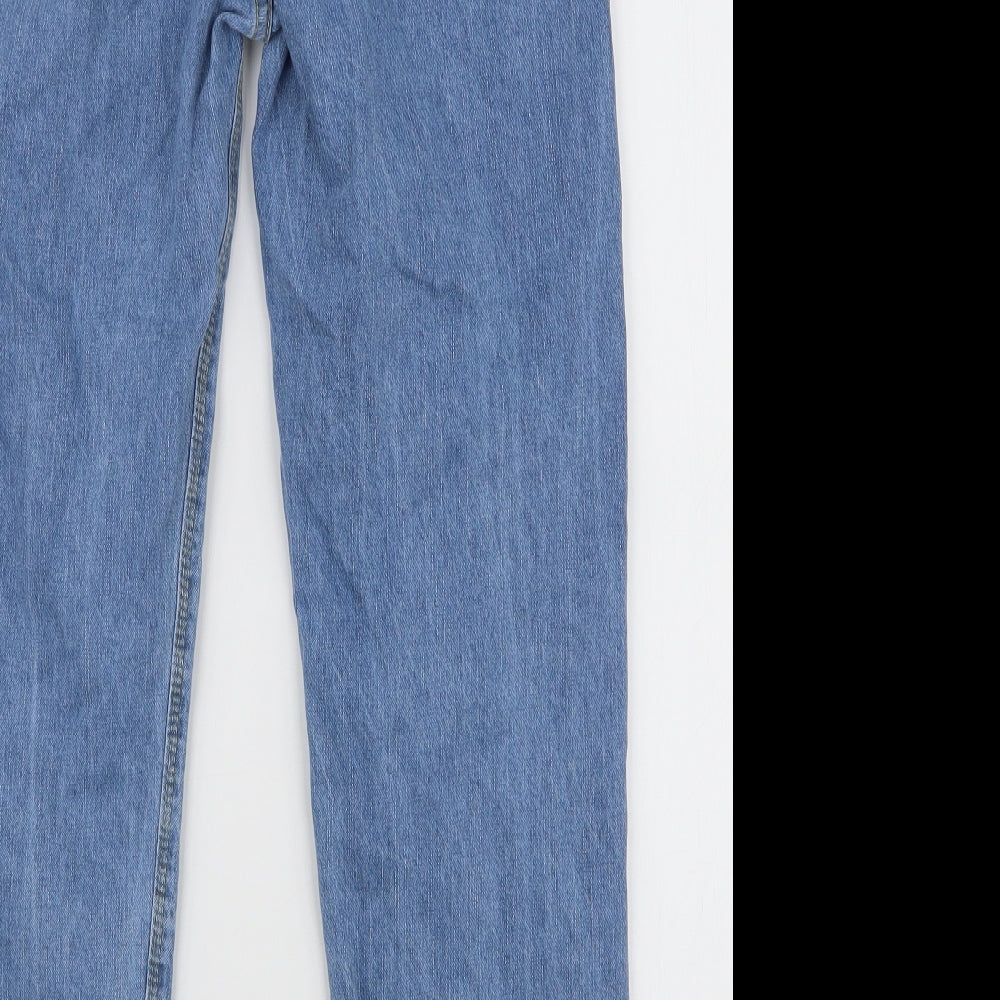 SheIn Womens Blue Cotton Mom Jeans Size S L27 in Regular Zip