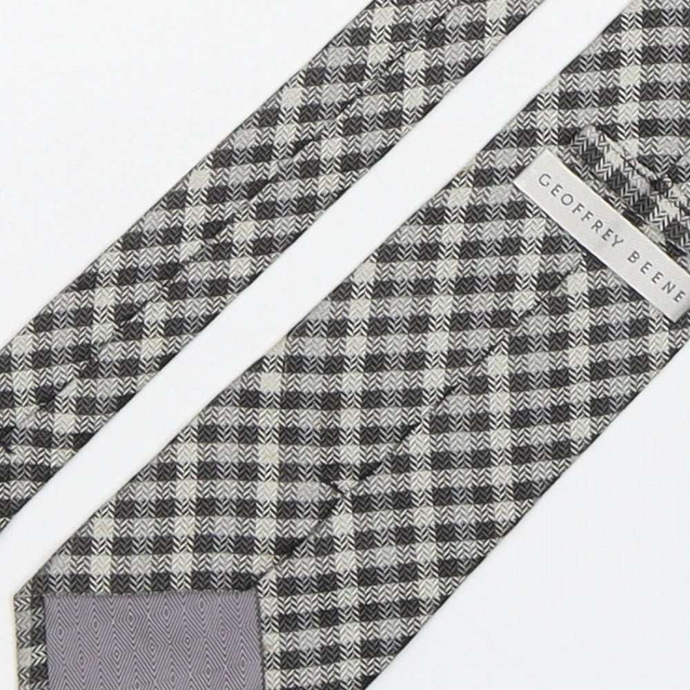 Geoffrey Beene Mens Multicoloured Plaids & Checks Silk Pointed Tie One Size