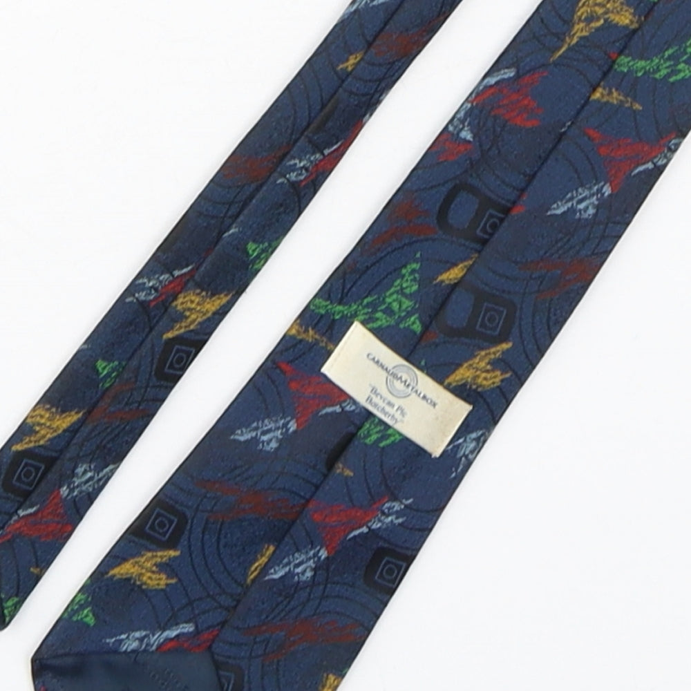 CarnaudMetalbox Mens Multicoloured Geometric Polyester Pointed Tie One Size