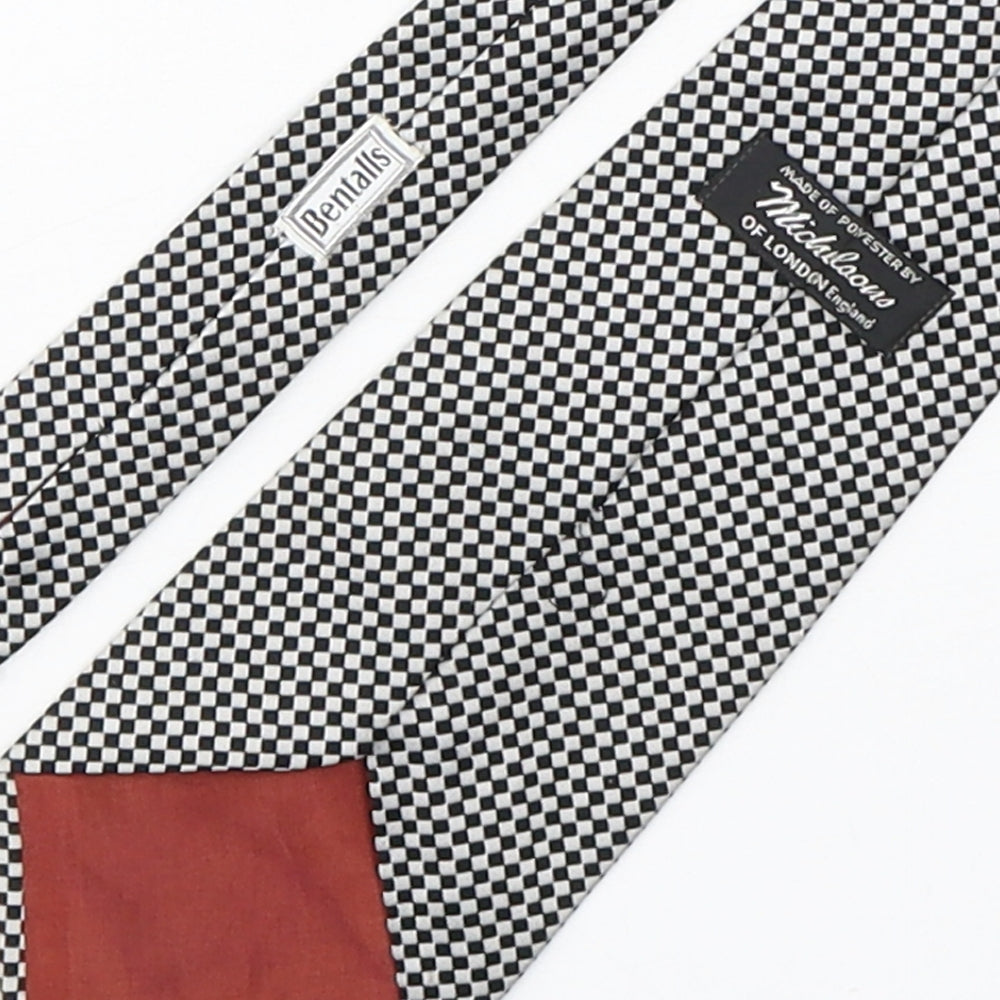 Michelsons Mens Multicoloured Plaids & Checks Polyacrylate Fibre Pointed Tie One Size