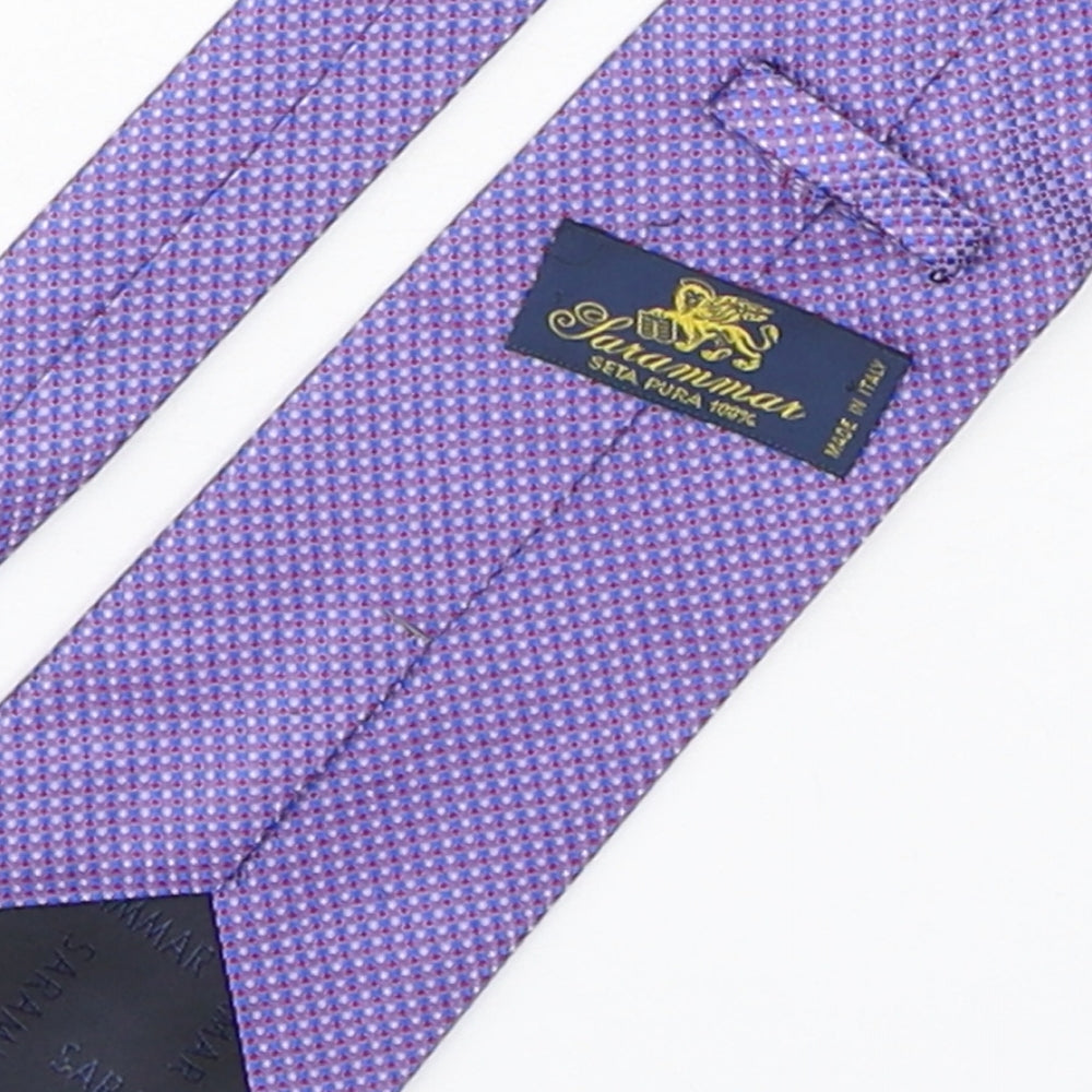 Faramman Mens Multicoloured Grenadine Silk Pointed Tie One Size