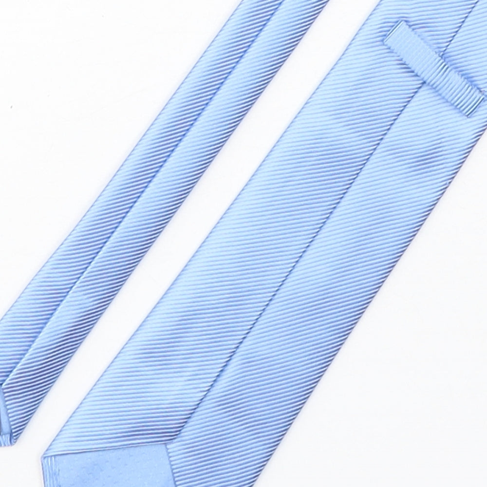 Marks & Spencer Mens Blue Polyester Pointed Tie One Size