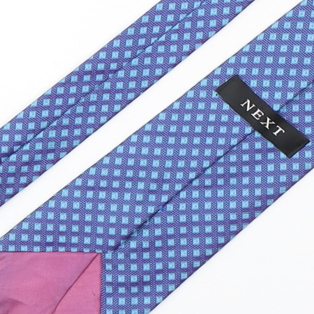 Next Mens Multicoloured Plaids & Checks Silk Pointed Tie One Size
