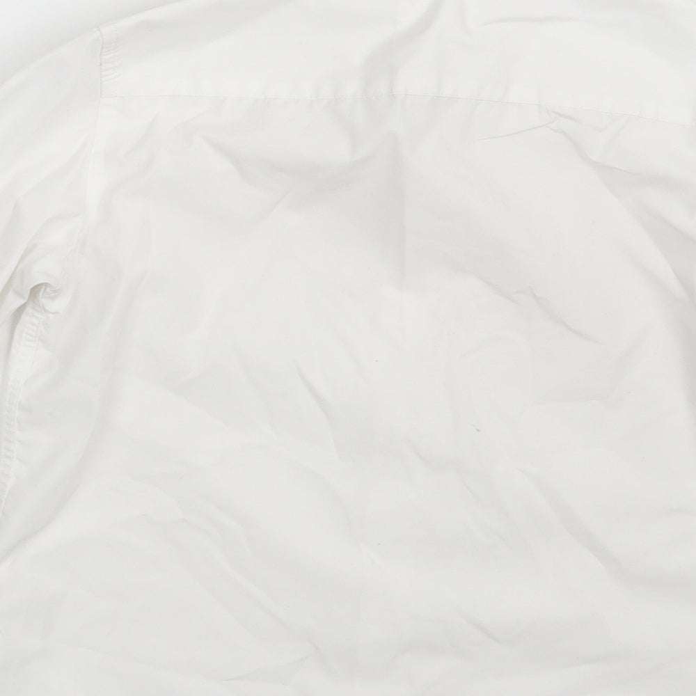 F&F Boys White Polyester Basic Button-Up Size 5-6 Years Collared Button