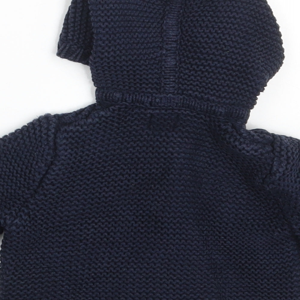 Gap Boys Blue 100% Cotton Cardigan Jumper Size 3-6 Months Button