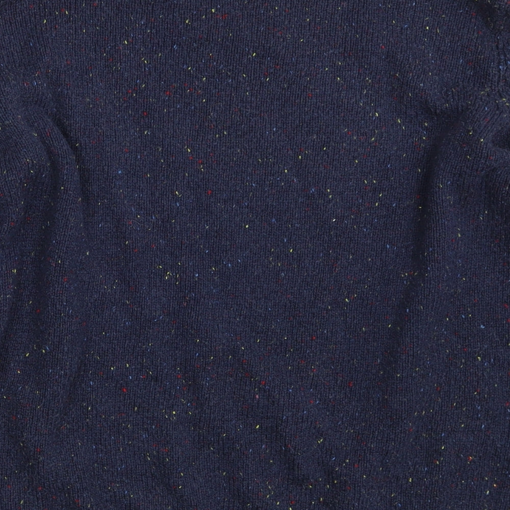 Cedarwood State Mens Blue Crew Neck Acrylic Pullover Jumper Size S