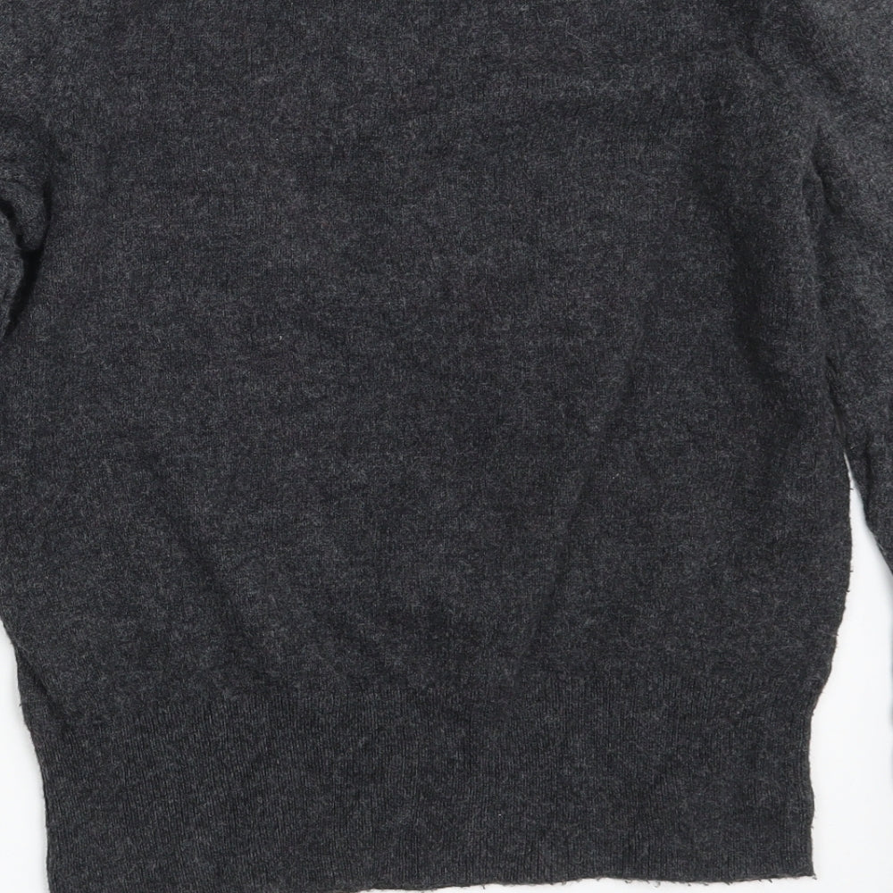 Gap Girls Grey Crew Neck Cotton Pullover Jumper Size M - 165 cm