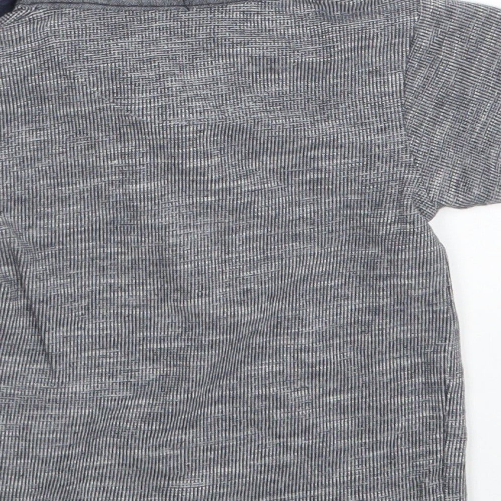 Primark Boys Grey 100% Cotton Pullover Polo Size 12-18 Months Collared Button