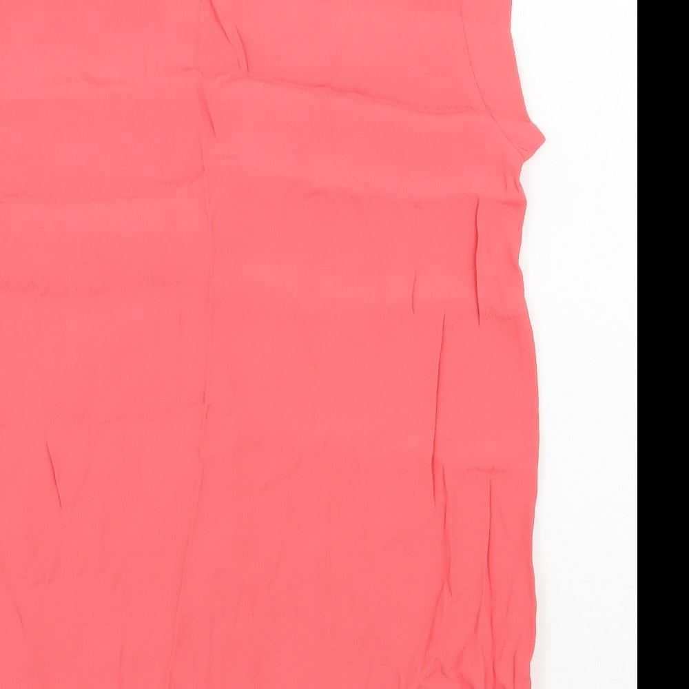 Monsoon Womens Pink Viscose Basic Blouse Size 10 V-Neck