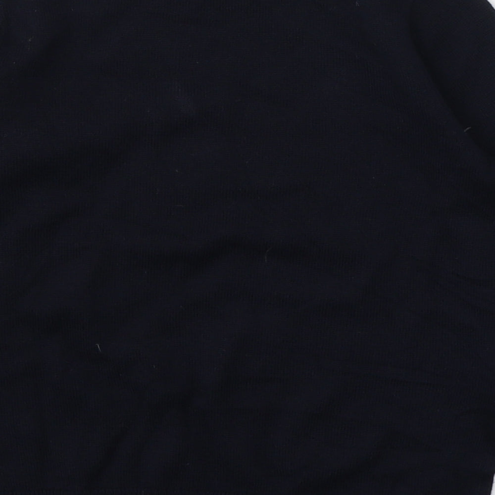 Desert Lily Girls Blue Acrylic Basic Casual Size 9 Years Round Neck Pullover