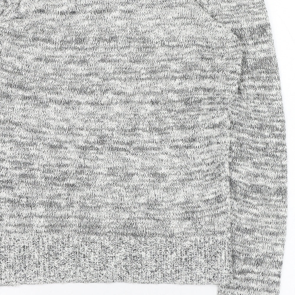 Woolworths Womens Grey Round Neck Acrylic Cardigan Jumper Size S