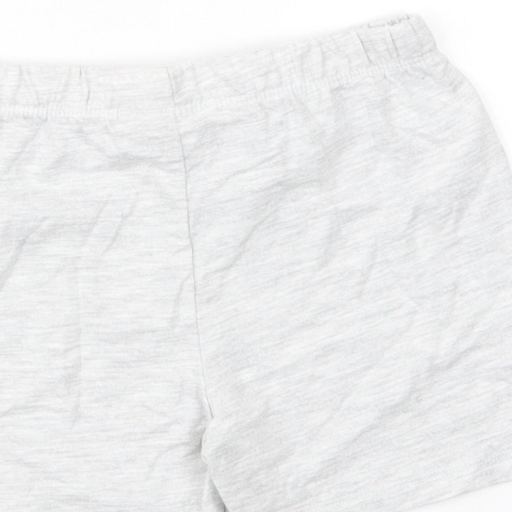 F&F Baby Grey Cotton Cropped Trousers Size 9-12 Months Drawstring