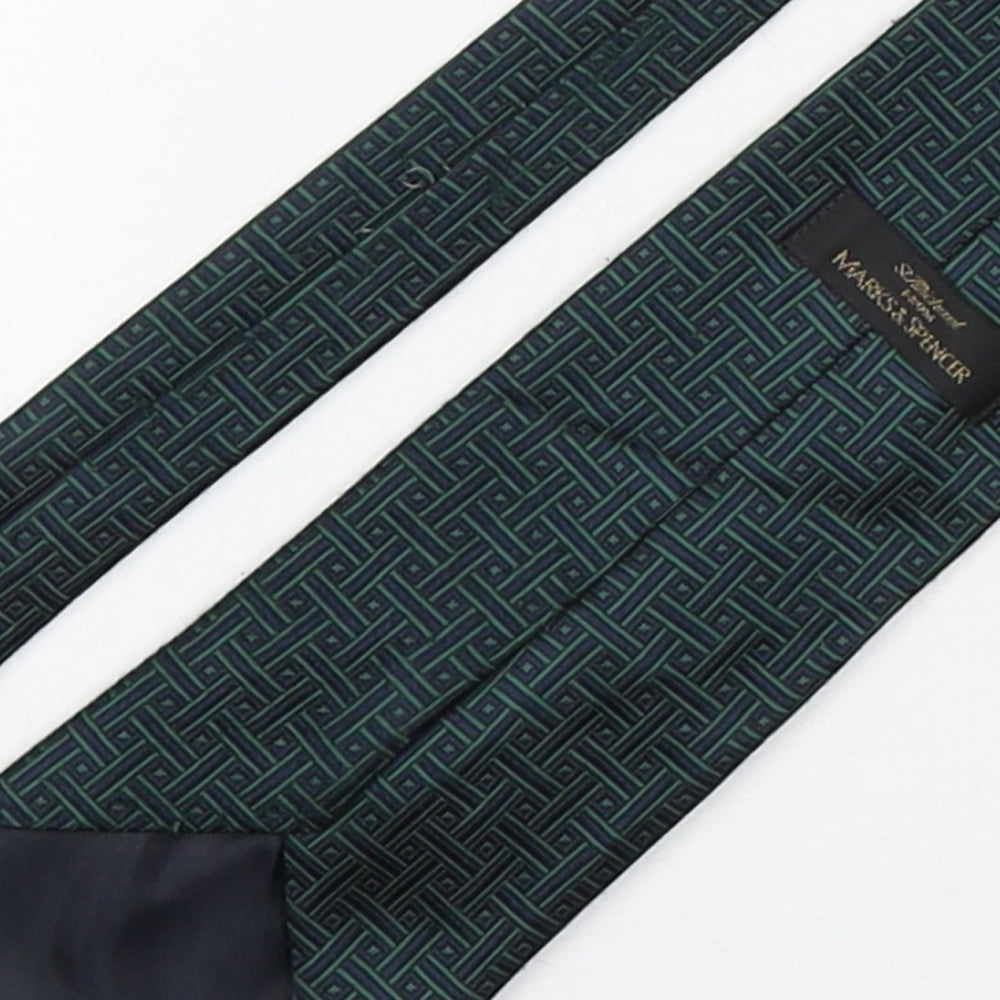 Marks & Spencer Mens Multicoloured Geometric Polyester Pointed Tie One Size