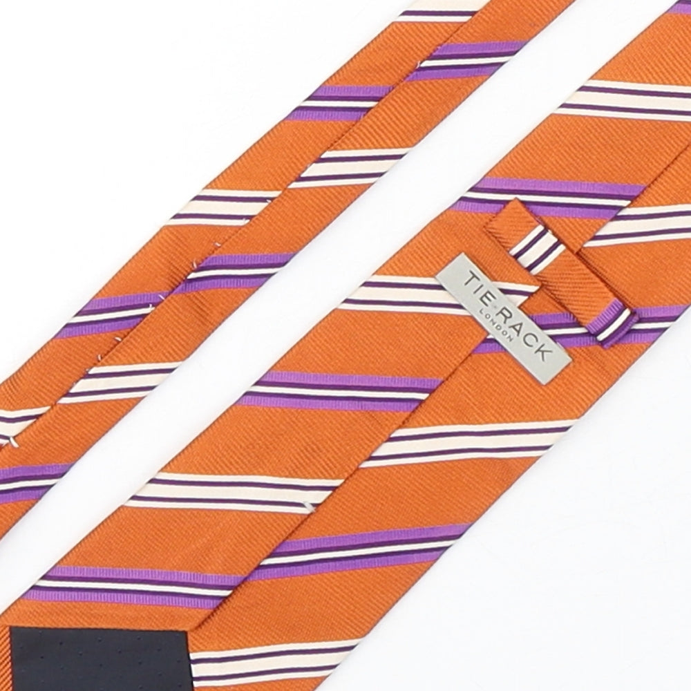 Tie Rack Mens Multicoloured Striped Silk Pointed Tie One Size