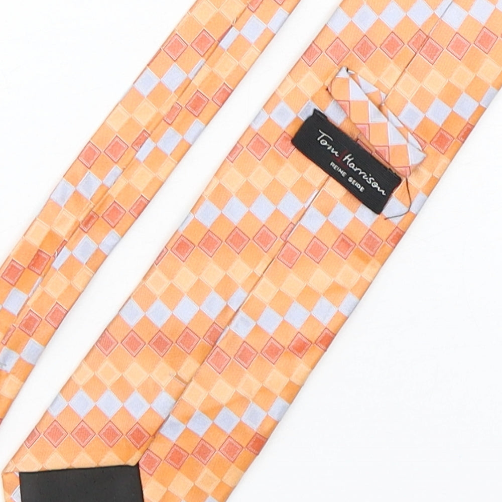 Tom Harrison Mens Multicoloured Plaids & Checks Silk Pointed Tie One Size