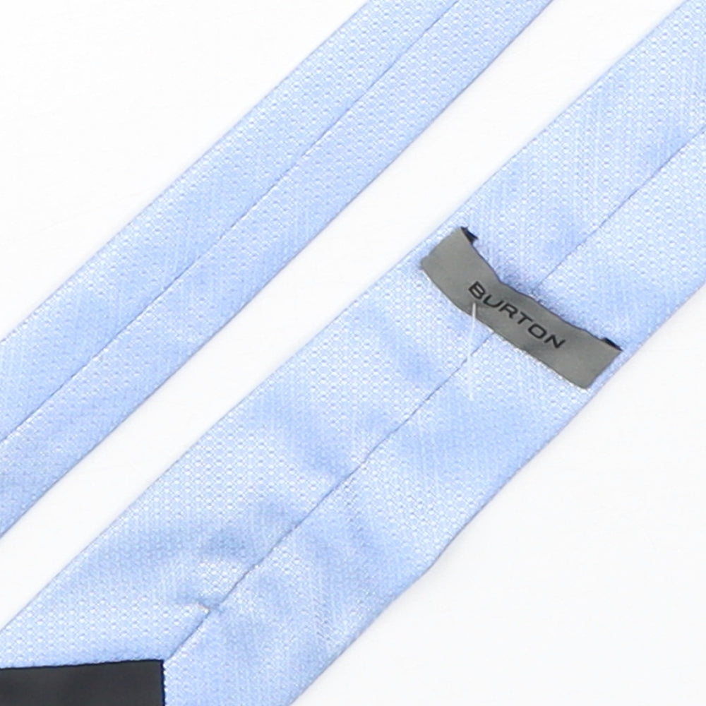 Burton Mens Blue Grenadine Polyester Pointed Tie One Size