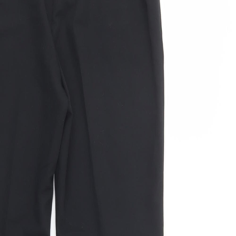 Dunnes Womens Black Polyester Dress Pants Trousers Size 10 L29 in Regular Button