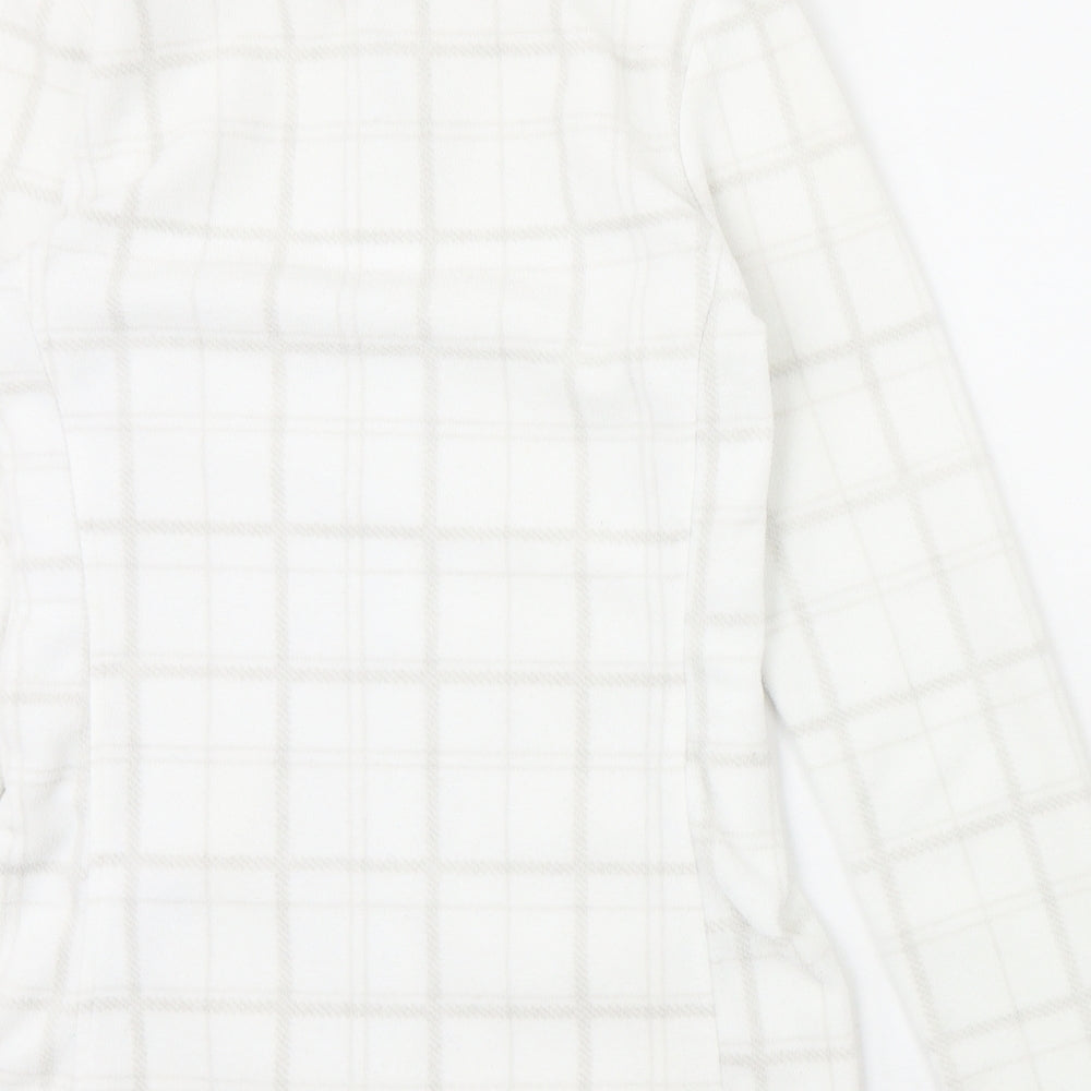 The Basics Womens White Check Jacket Size XS Zip