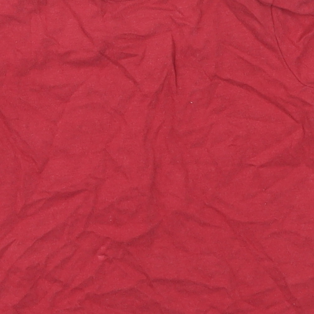 George Baby Red Cotton Basic T-Shirt Size 6-9 Months Crew Neck Pullover - My Crew Mummy & Daddy