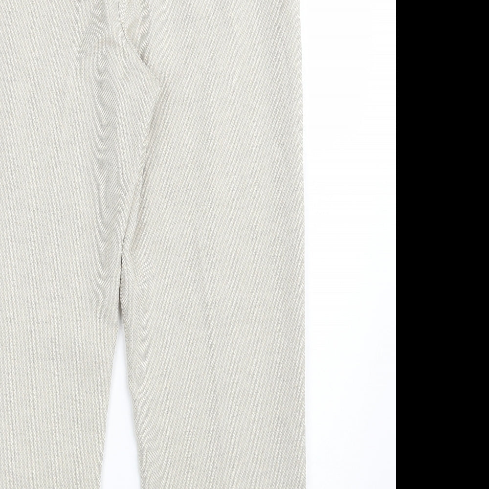 EWM Womens Beige Polyester Dress Pants Trousers Size 12 L25 in Regular