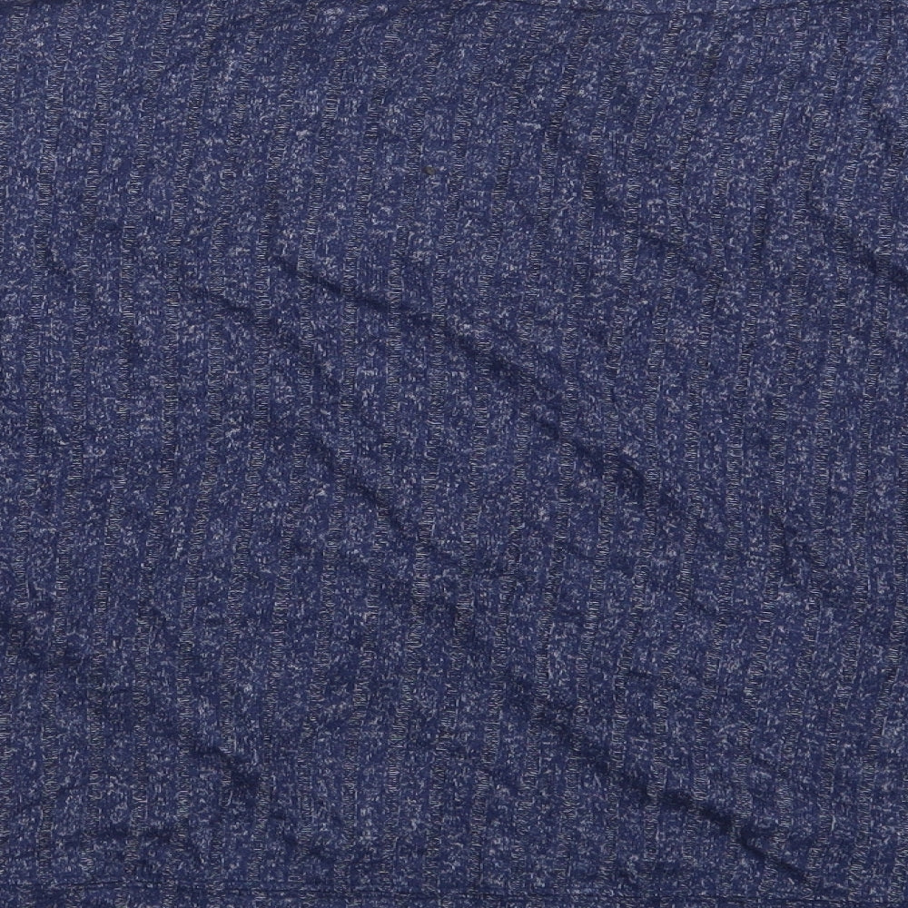Marks & Spencer Womens Blue Polyester Pullover Sweatshirt Size 16 - Cropped - Loungewear