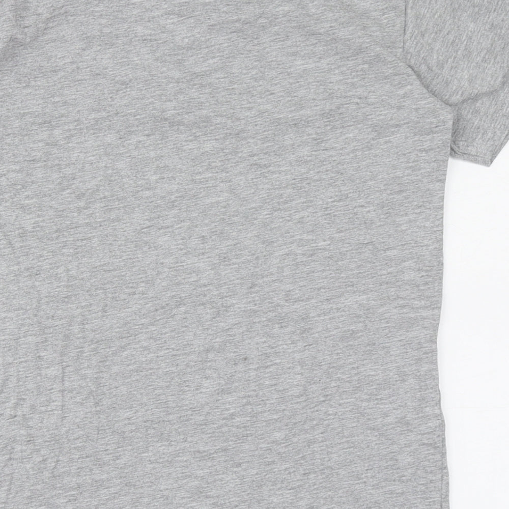 Dunnes Stores Boys Grey Cotton Basic T-Shirt Size 8 Years Round Neck Pullover - Roarsome, Dinosaur
