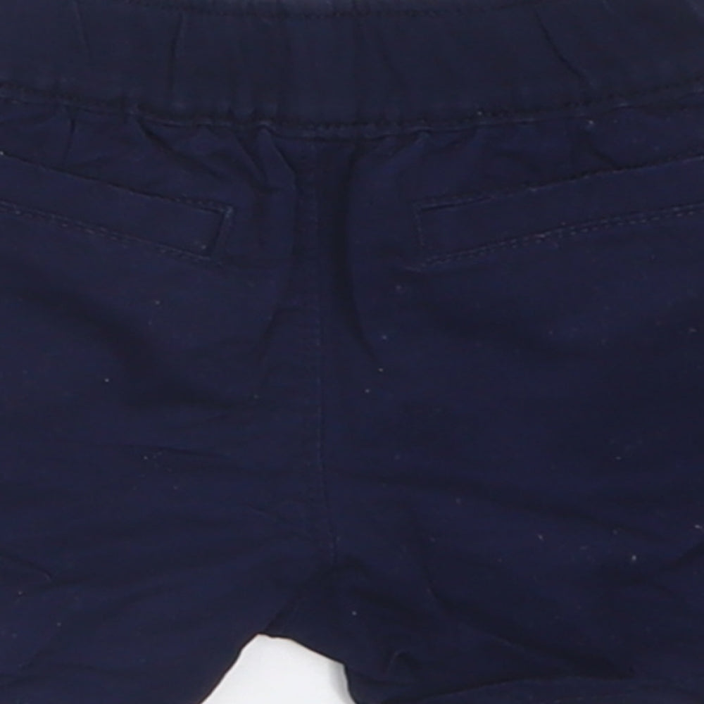 Gap Boys Blue Cotton Cropped Trousers Size 0-3 Months Tie