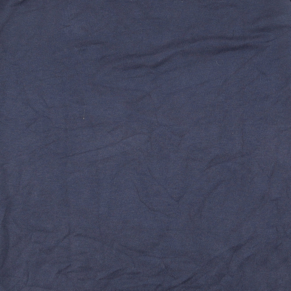 Angelo Litrico Mens Blue V-Neck Cotton Pullover Jumper Size L