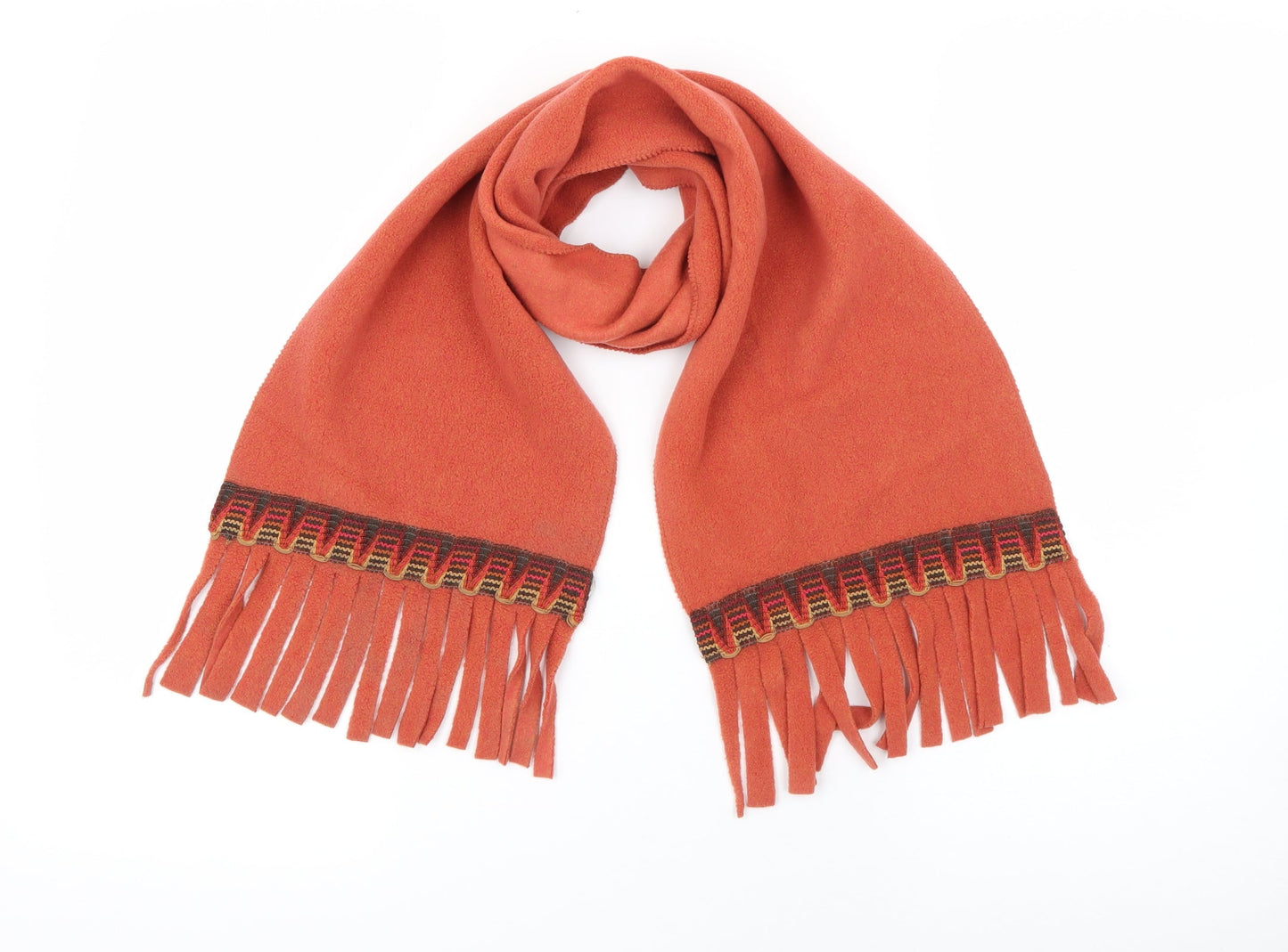 Zepla Unisex Orange Acrylic Scarf