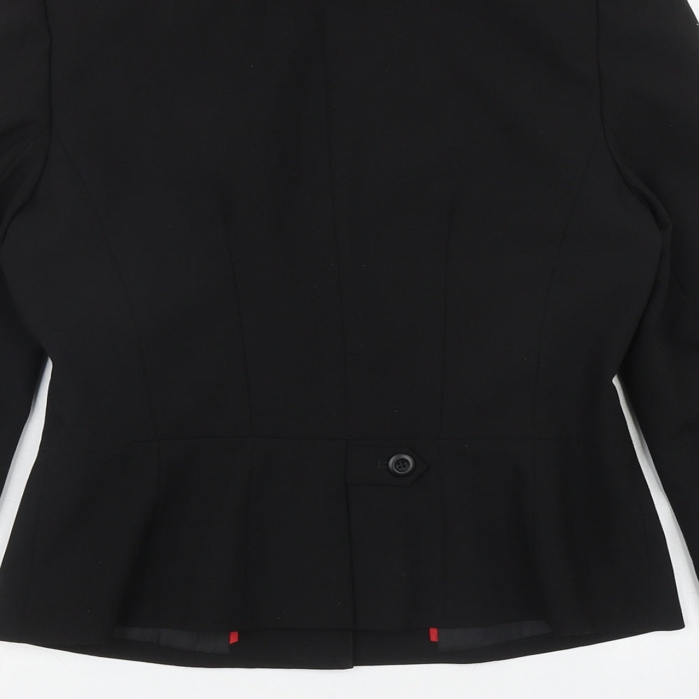 mk one Womens Black 100% Polyester Jacket Blazer Size 12