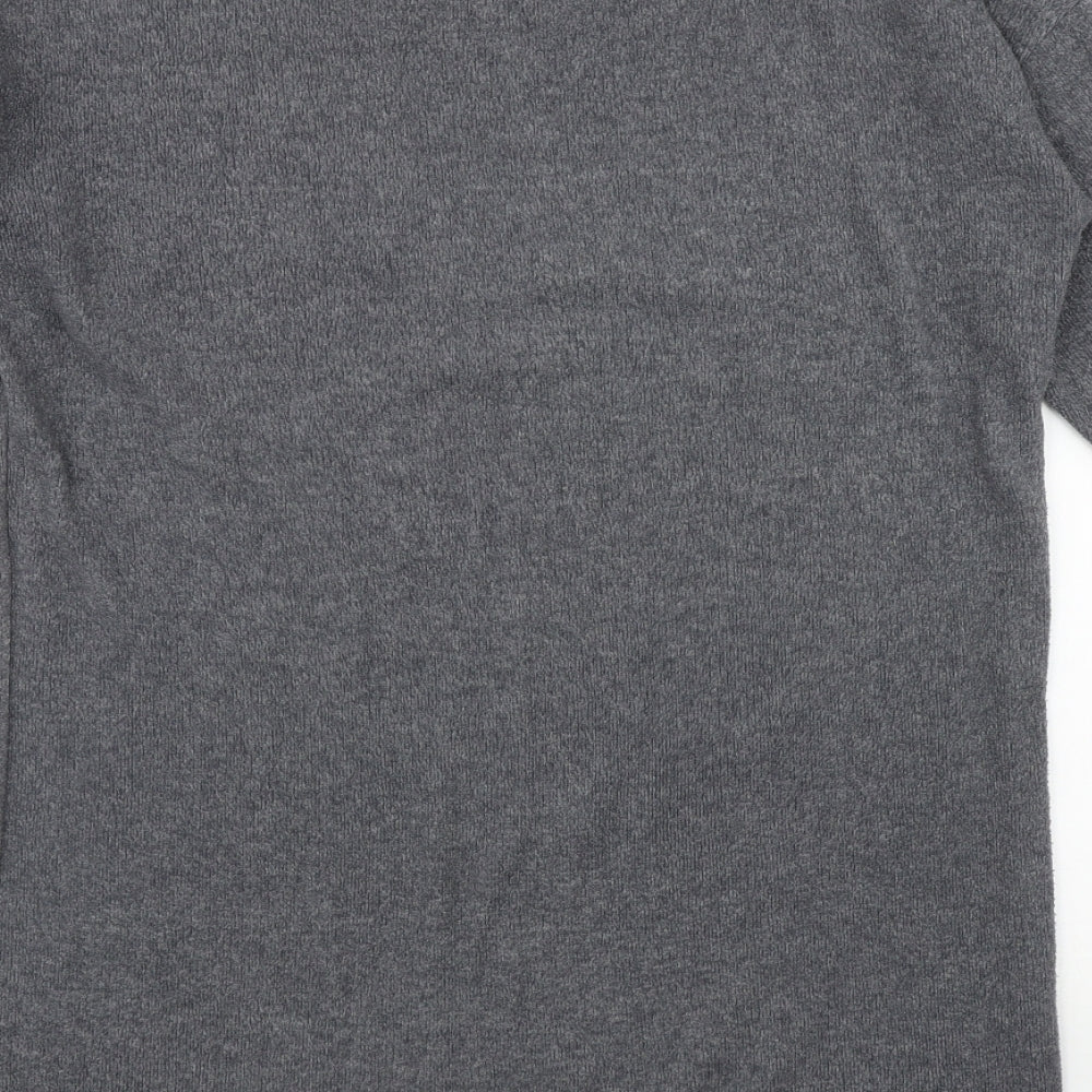 TU Womens Grey Round Neck Polyester Pullover Jumper Size 12