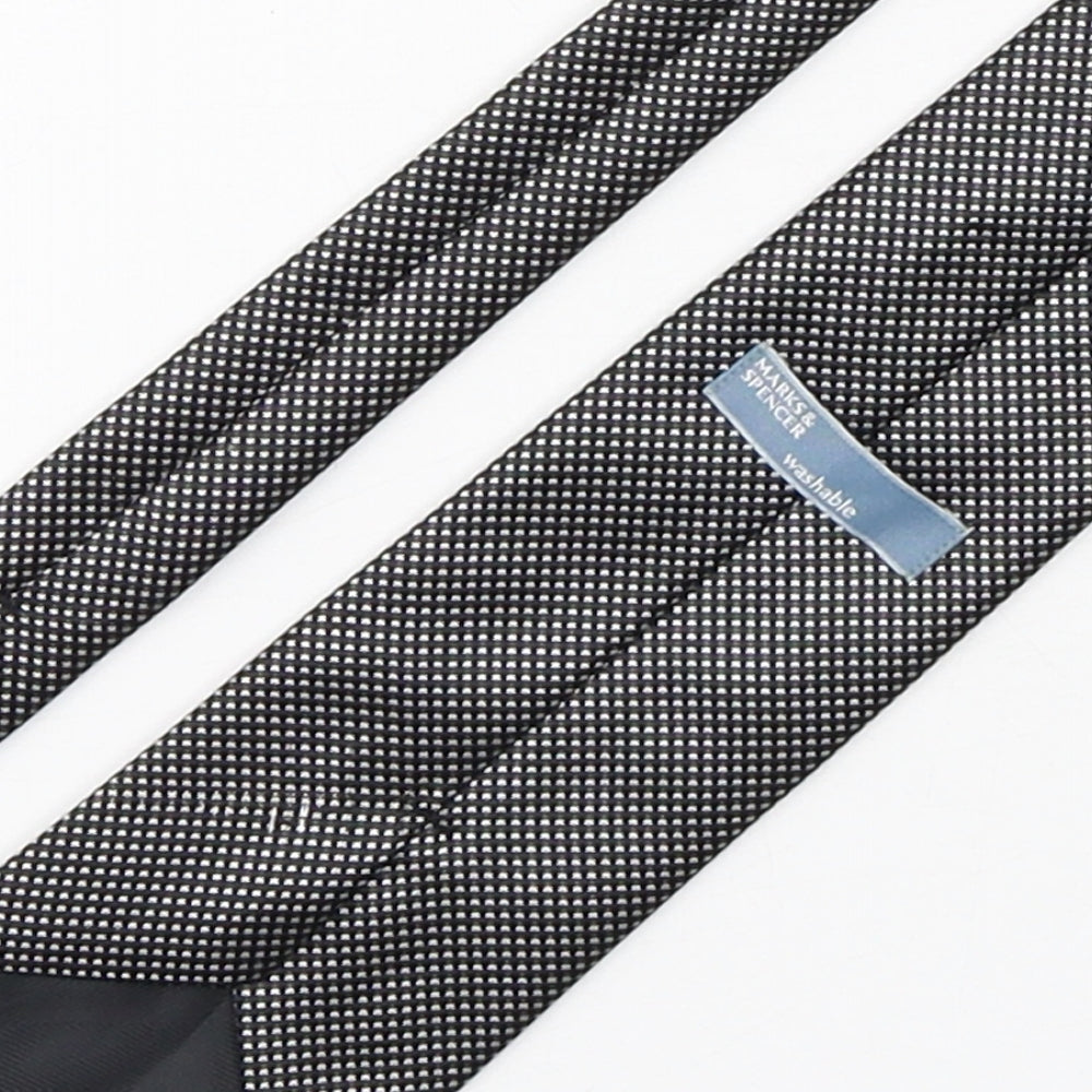 Marks & Spencer Mens Multicoloured Polka Dot Polyester Pointed Tie One Size