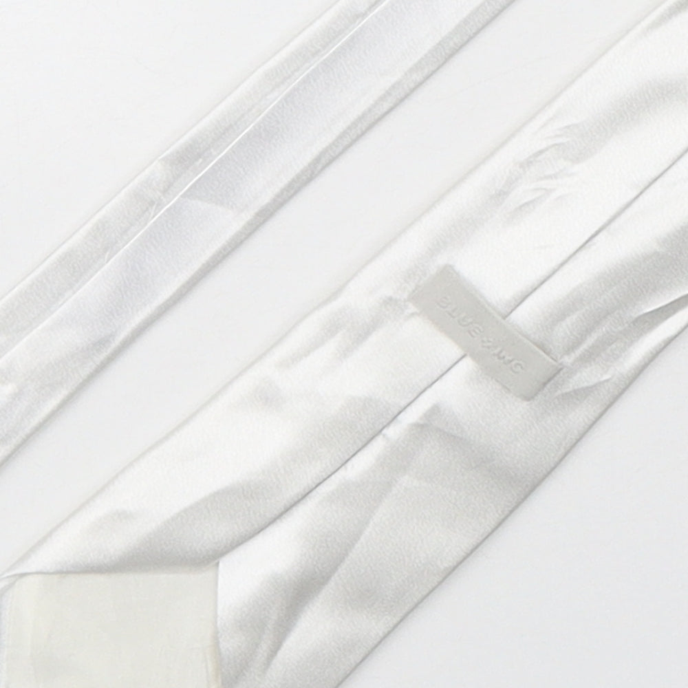 Blue Inc Mens Silver Polyester Pointed Tie One Size