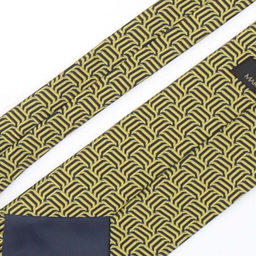 Marks & Spencer Mens Multicoloured Geometric Polyester Pointed Tie One Size