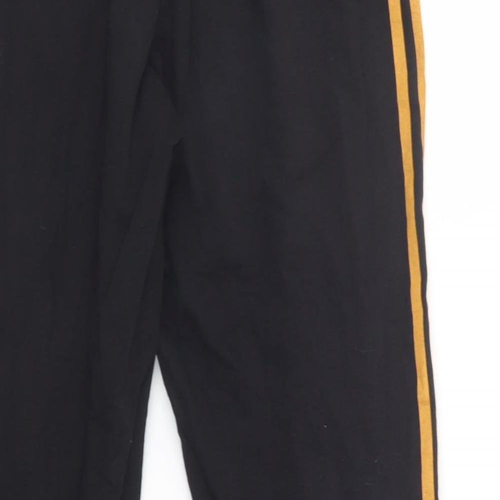Select Womens Black Cotton Jogger Trousers Size 8 L27 in Regular Drawstring