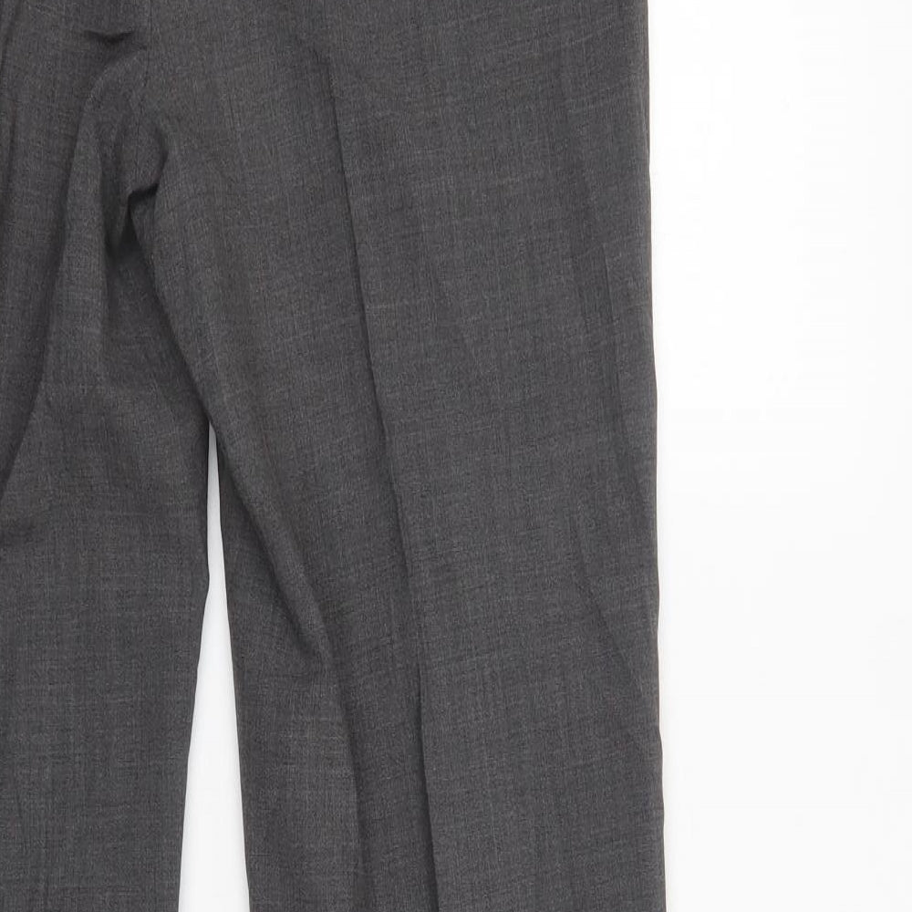 MICHELE Womens Grey Polyester Dress Pants Trousers Size 12 L31 in Regular Button
